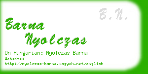 barna nyolczas business card